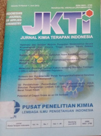 Jurnal Kimia Terapan Indonesia (JKTI)Vol.13 no 1, juni 2013 :indonesian journal of applied chemistry