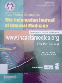 The Indonesian Journal Of Internal Medicine Volume 44, Number 4, October 2012 :A publication of the indonesian society of internal medicane