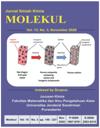 Jurnal Ilmiah Kimia MOLEKUL Volume 15 No. 3, November 2020