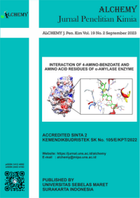Image of Alchemy Jurnal Penelitian Kimia Volume 19 Nomor 2 September 2023