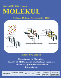 Jurnal Ilmiah Kimia MOLEKUL Volume 17 No. 3, November 2022