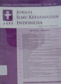 Jurnal Ilmu Kefarmasian Indonesia Vol.2 No.2, September 2004 = Indonesia Journal of Pharmaceutical Sciences