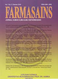 Farmasains : jurnal ilmiah ilmu-ilmu kefarmasian vol 1 no 6,Oktober 2012