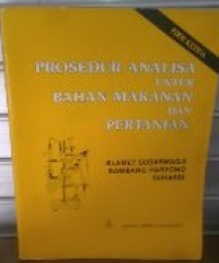 Prosedur Analisa untuk Bahan Makanan dan Pertanian